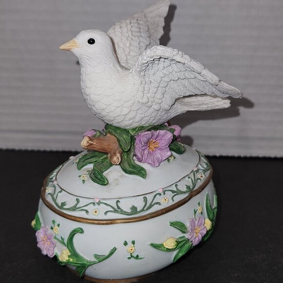 Heritage House Sing a Song Dove Bird Musical Trinket Box "The Way We Were" Song - Picture 5 of 9
